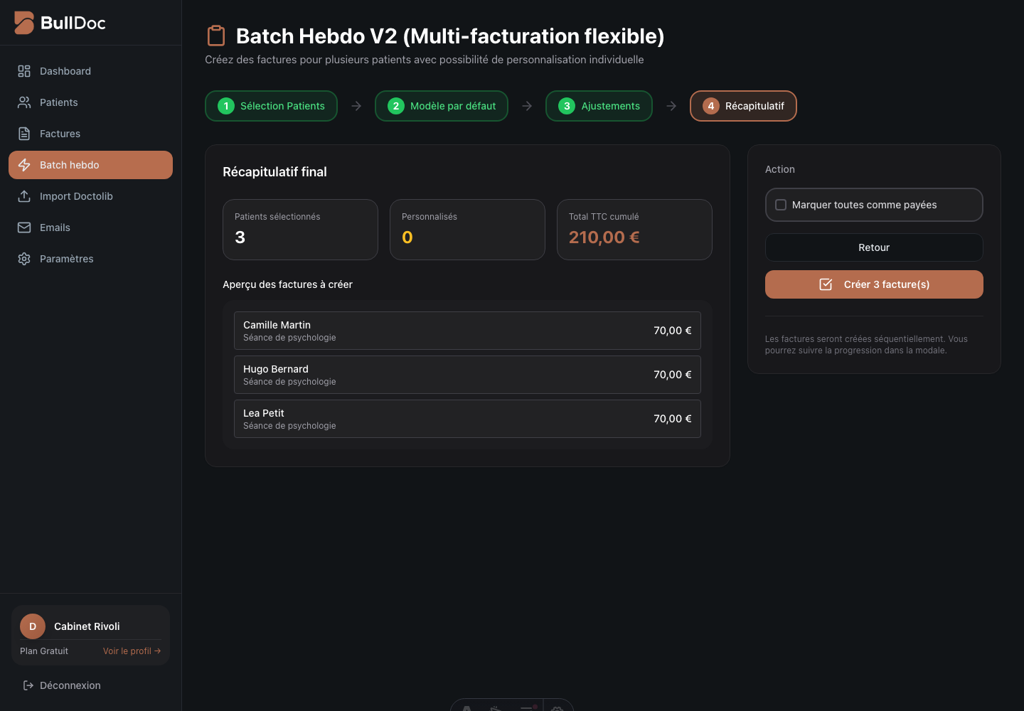 Capture BullDoc pour Batch hebdomadaire
