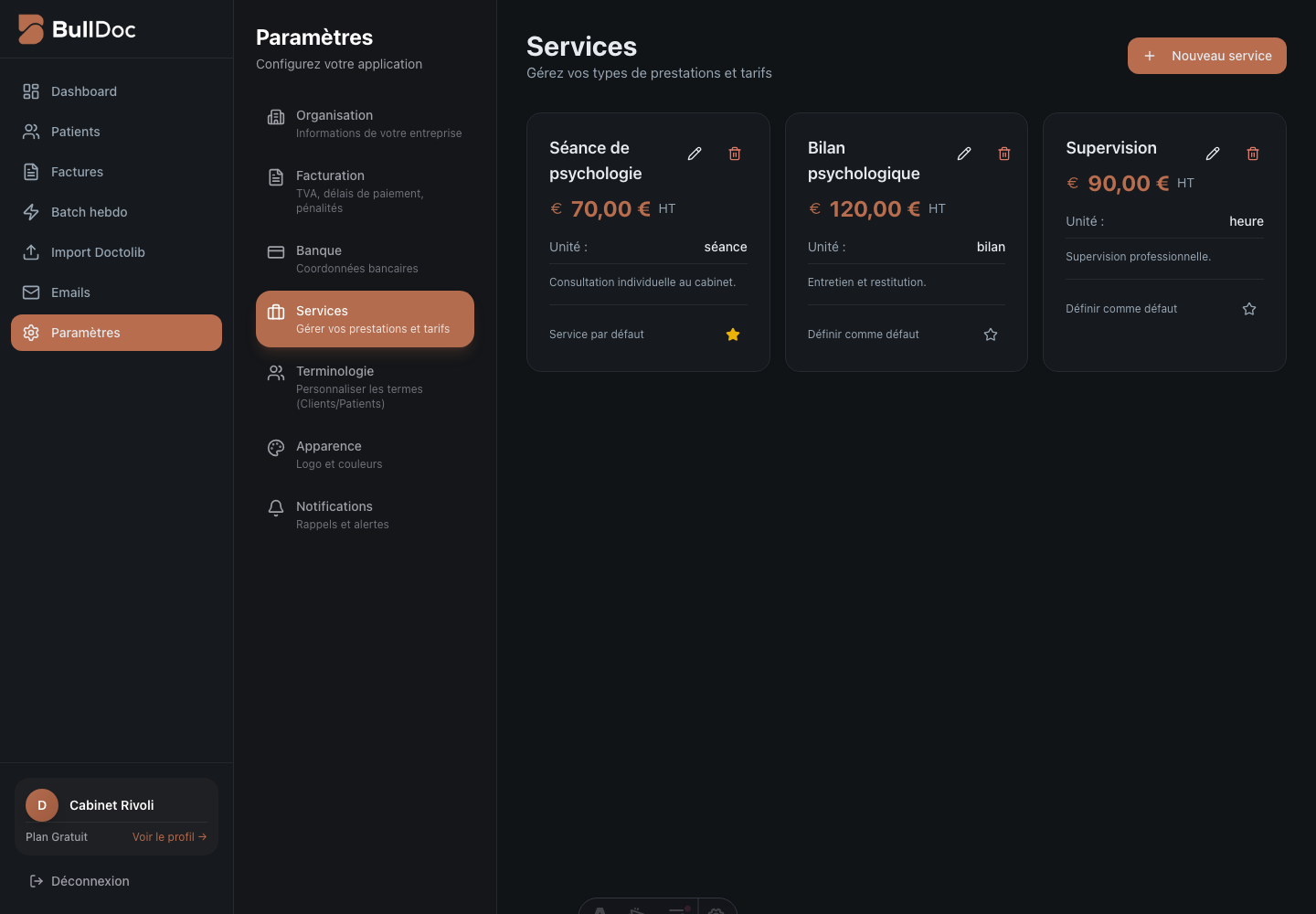 Capture BullDoc pour Personnalisation cabinet
